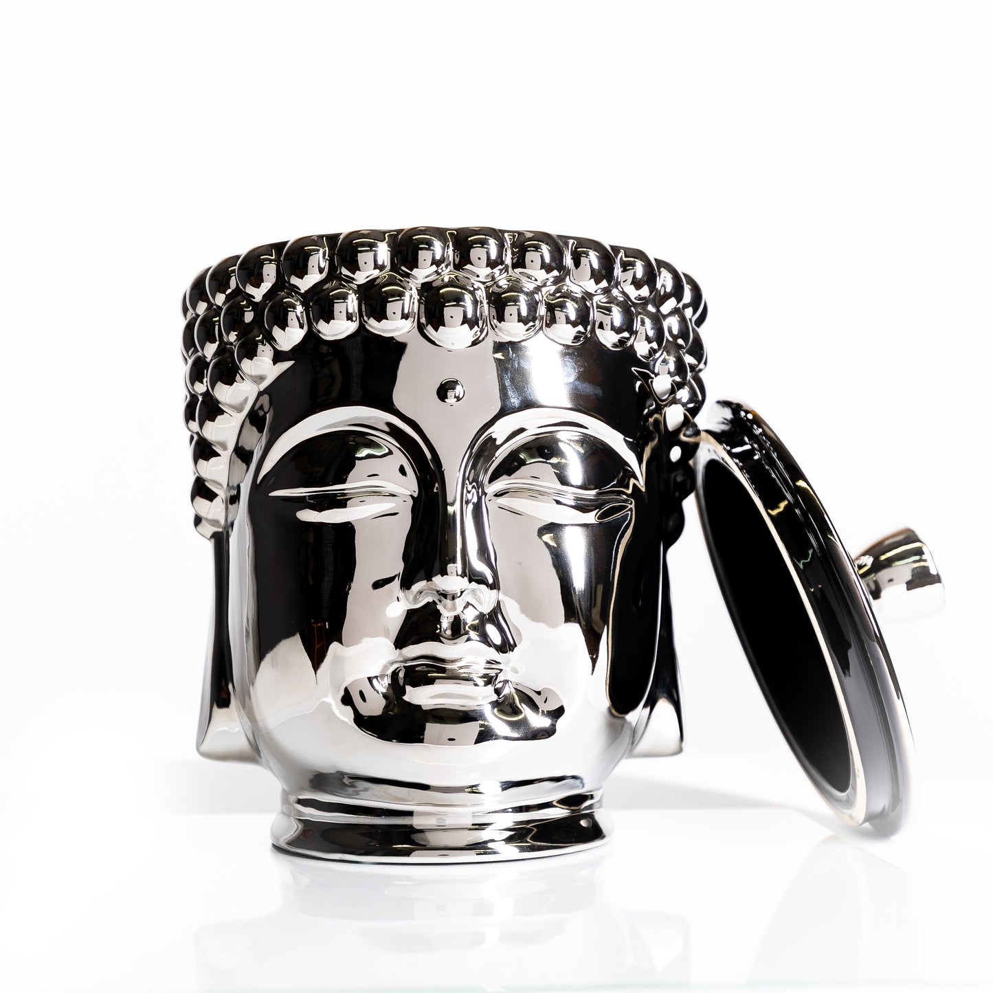 Silver Grande Buddha Candle