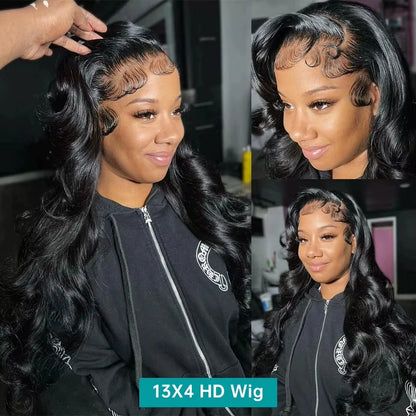 250 Density Body Wave 13X6 Hd Lace Frontal Wig Human Hair 360 Brazilian Pre Plucked Lace Wigs for Women 13X4 Hd Lace Front Wigs